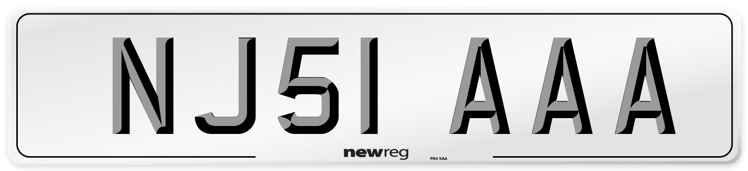 NJ51 AAA Number Plate from New Reg